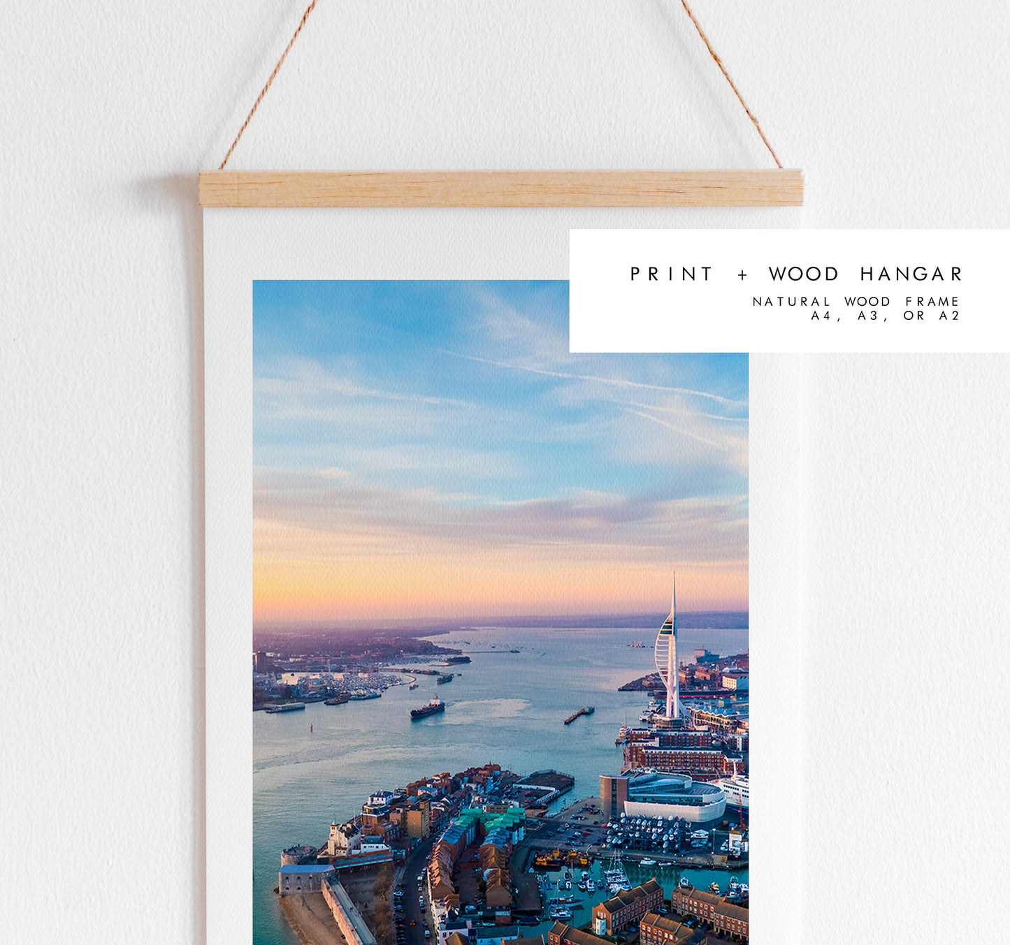 Portsmouth Print -  Photography Print - Portsmouth and Southsea Prints - Wall Art -  Frame and Canvas Options - Portrait - Aerial