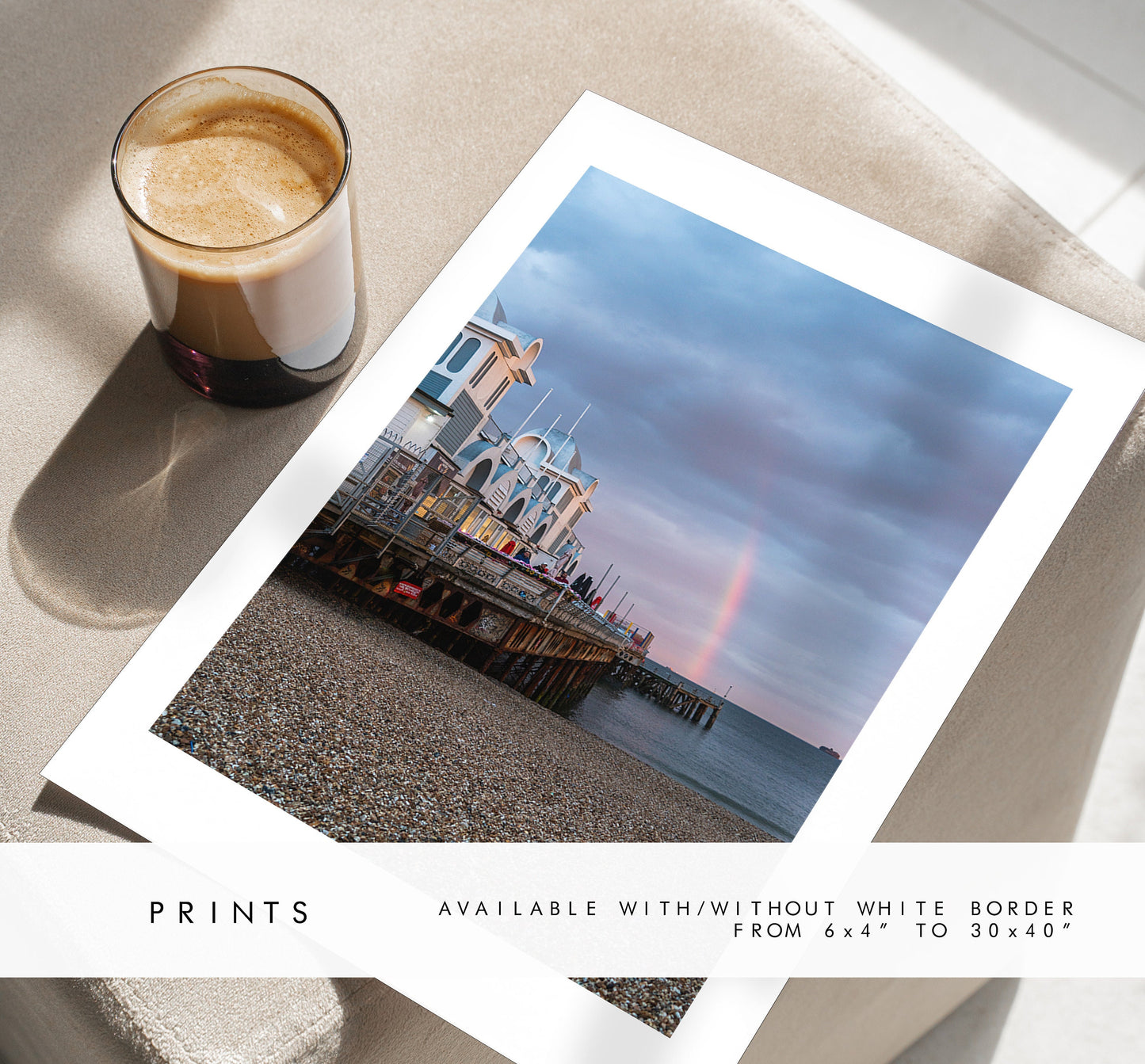 Southsea Rainbow - Photography Print - Portsmouth and Southsea Prints - Wall Art -  Frame and Canvas Options - Portrait