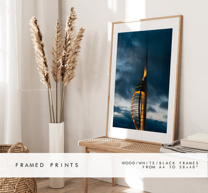 Spinnaker Tower Print - Photography Print - Portsmouth and Southsea Prints - Wall Art -  Frame and Canvas Options - Portrait