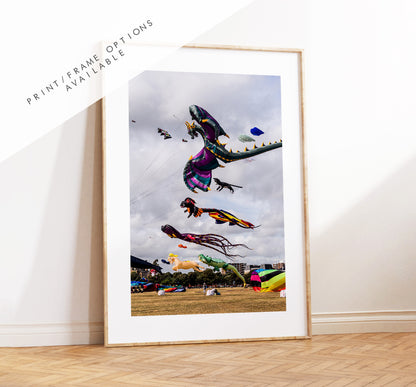 Southsea Kite Festival - Photography Print - Portsmouth and Southsea Prints - Wall Art -  Frame and Canvas Options - Portrait