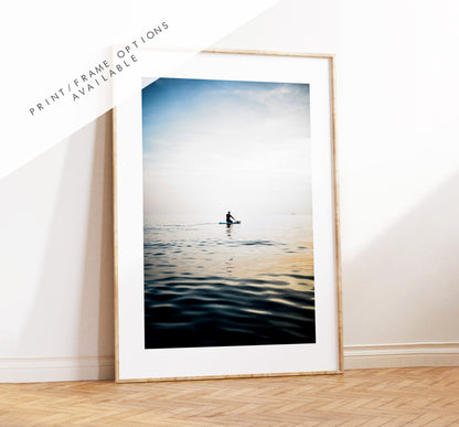 Paddleboarder Print - Photography Print - Portsmouth and Southsea Prints - Wall Art -  Frame and Canvas Options - Portrait