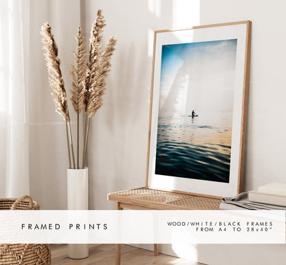 Paddleboarder Print - Photography Print - Portsmouth and Southsea Prints - Wall Art -  Frame and Canvas Options - Portrait