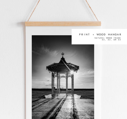 Southsea Bandstand - Photography Print - Portsmouth and Southsea Prints - Wall Art -  Frame and Canvas Options - Portrait - BW