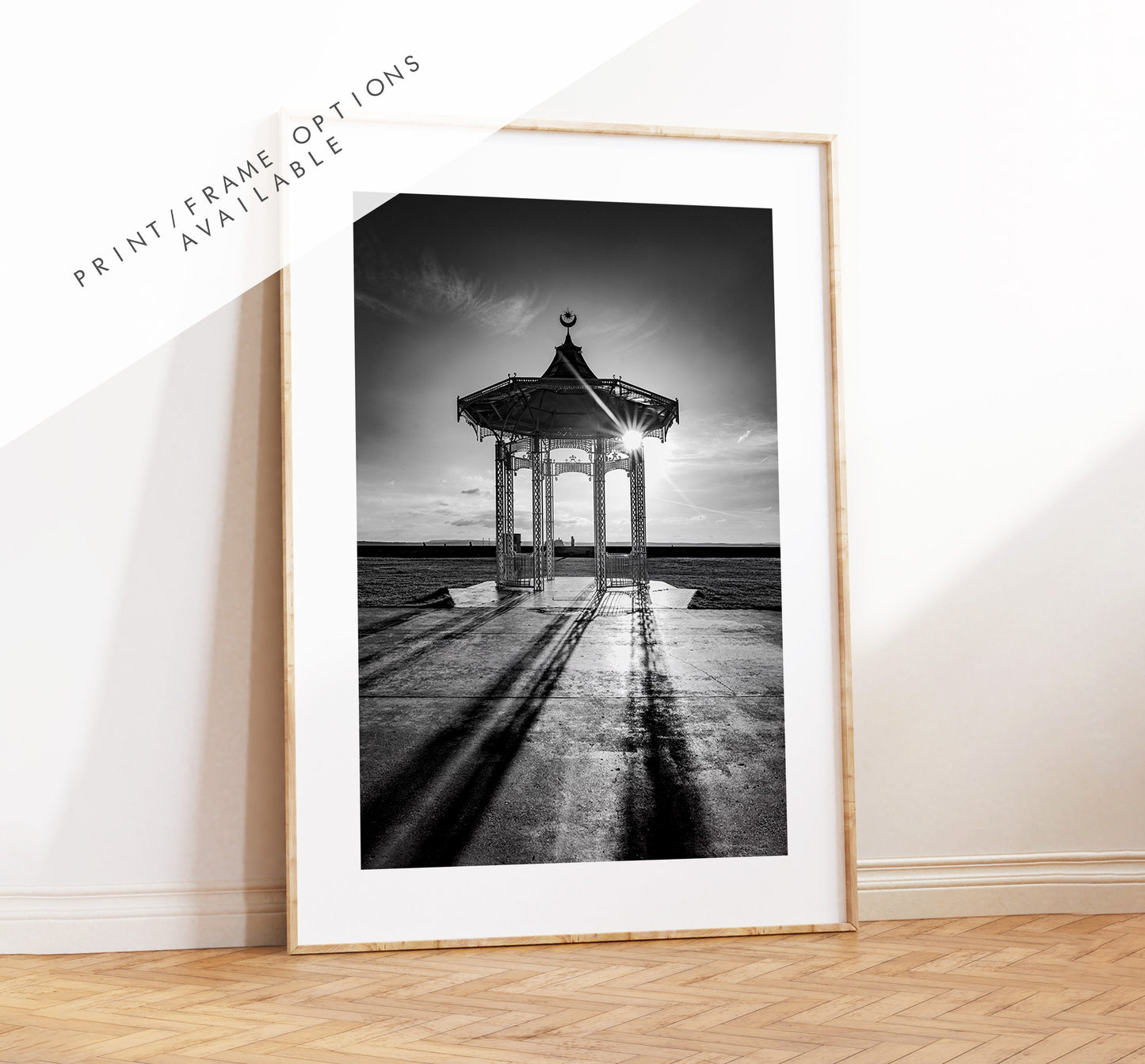 Southsea Bandstand - Photography Print - Portsmouth and Southsea Prints - Wall Art -  Frame and Canvas Options - Portrait - BW