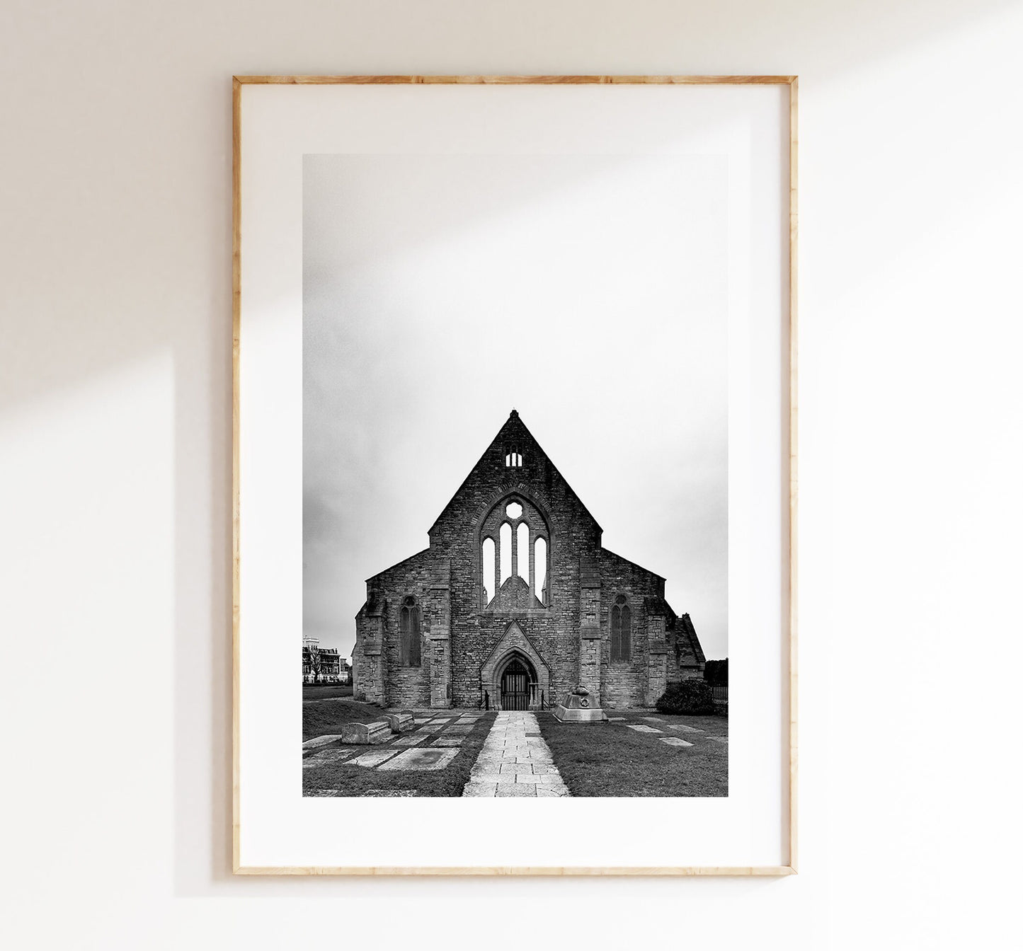 Royal Garrison Church - Photography Print - Portsmouth and Southsea Prints - Wall Art -  Frame and Canvas Options - Portrait - BW