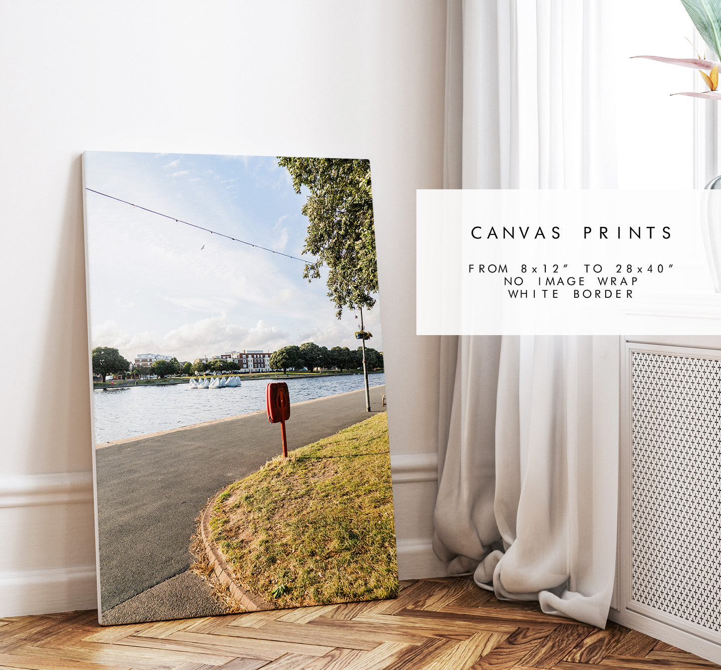 Canoe Lake Print - Photography Print - Portsmouth and Southsea Prints - Wall Art -  Frame and Canvas Options - Portrait