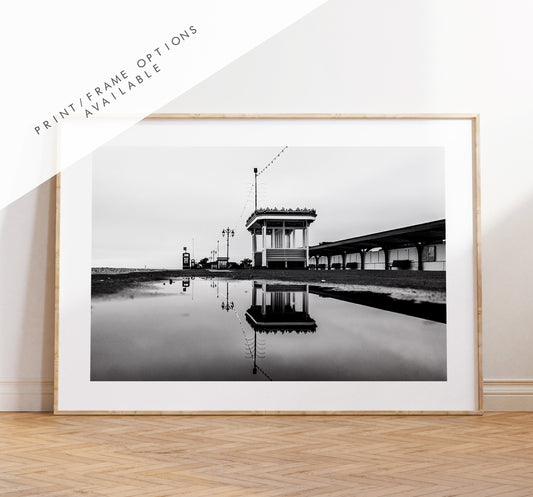 Southsea Shelters - Photography Print - Portsmouth and Southsea Prints - Wall Art -  Frame and Canvas Options - Landscape - BW