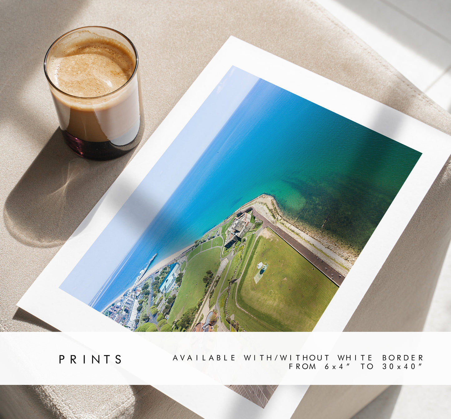 Southsea Seafront - Photography Print - Portsmouth and Southsea Prints - Wall Art -  Frame and Canvas Options - Landscape - Aerial