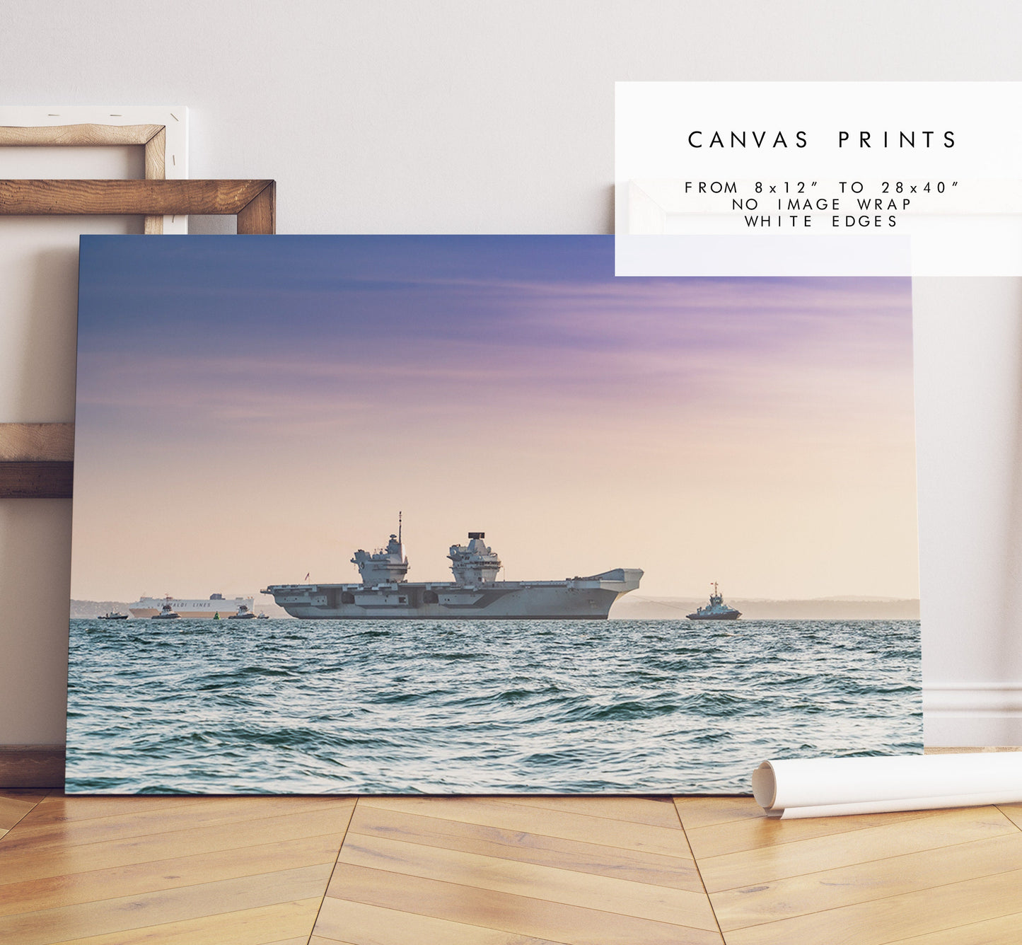 HMS Queen Elizabeth - Photography Print - Portsmouth and Southsea Prints - Wall Art -  Frame and Canvas Options - Landscape