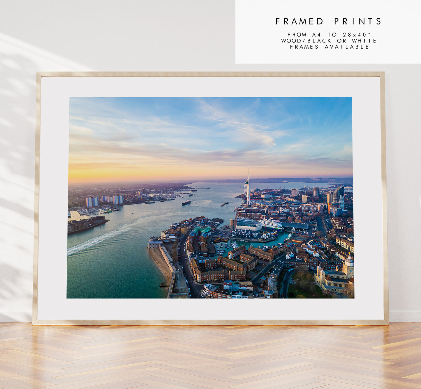 Portsmouth Print - Photography Print - Portsmouth and Southsea Prints - Wall Art -  Frame and Canvas Options - Landscape - Aerial