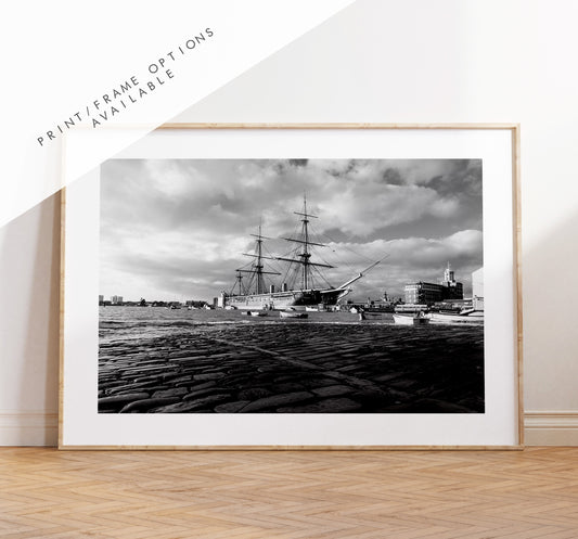 Warrior - Photography Print - Portsmouth and Southsea Prints - Wall Art -  Frame and Canvas Options - Landscape - BW