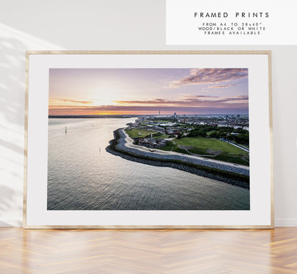 Southsea Seafront - Photography Print - Portsmouth and Southsea Prints - Wall Art -  Frame and Canvas Options - Landscape - Aerial