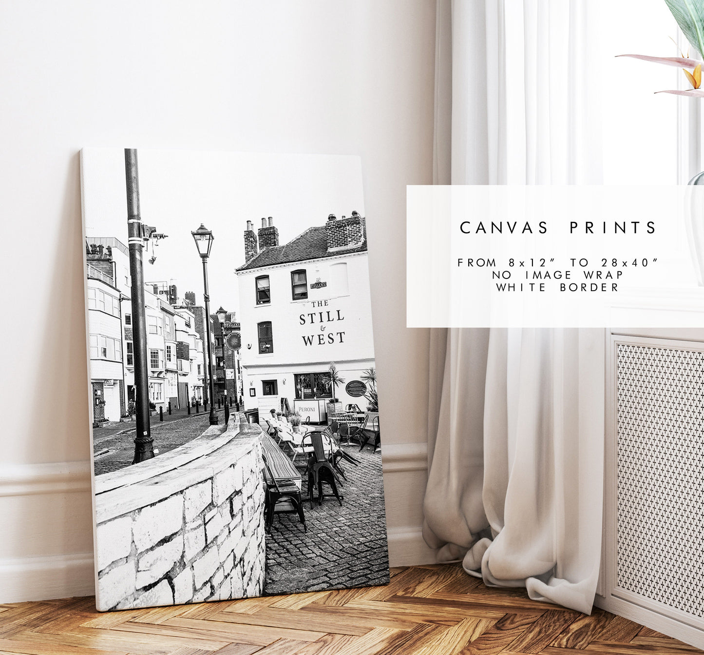 Still and West - Photography Print - Portsmouth and Southsea Prints - Wall Art -  Frame and Canvas Options - Portrait - BW