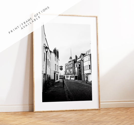 Old Portsmouth - Photography Print - Portsmouth and Southsea Prints - Wall Art -  Frame and Canvas Options - Portrait - BW