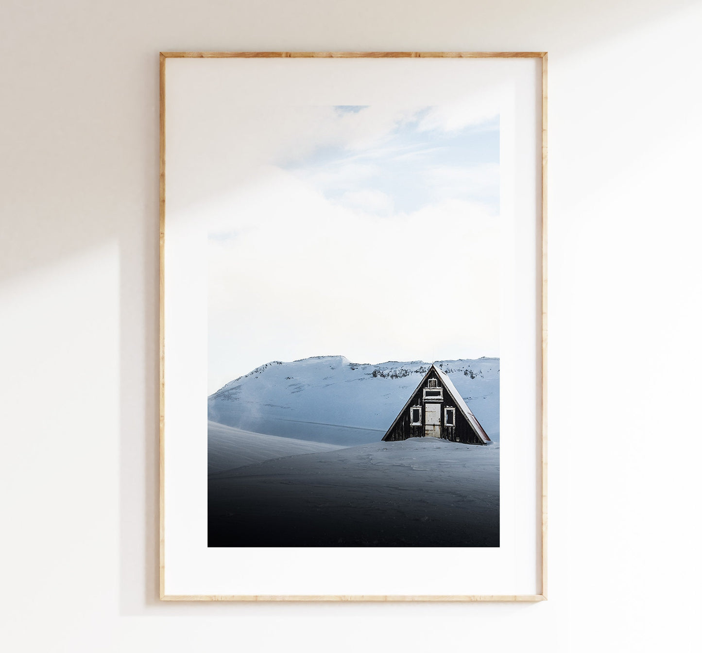 Scandinavian Print - Iceland Photography Print - Iceland Wall Art - Iceland Poster - House in the Snow - Snaefellsnes - Northern Iceland