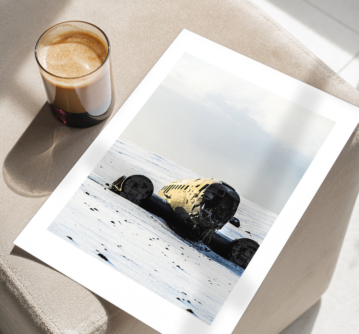 Iceland Plane Print - Iceland Photography Print - Iceland Wall Art - Iceland Poster - Sólheimasandur - Vik - South Iceland - Iceland Beach