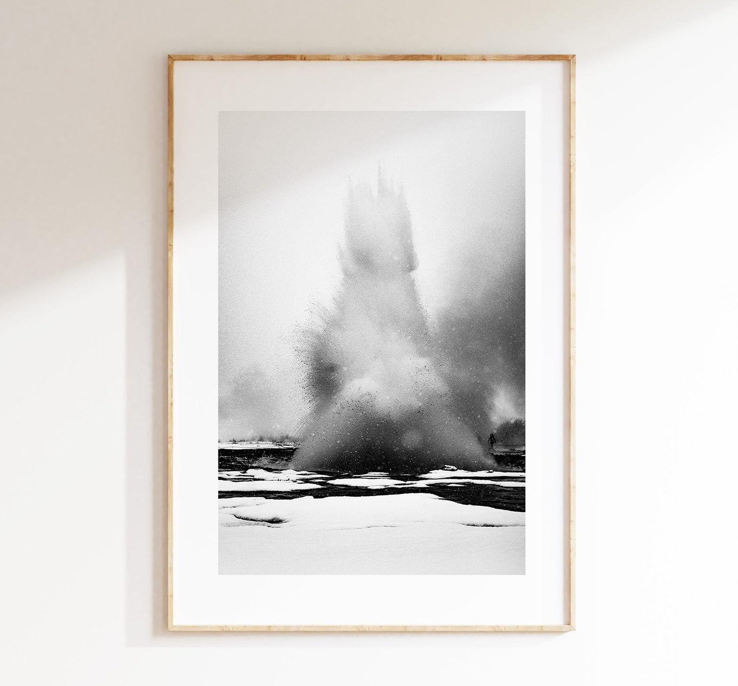 Strokkur - Iceland Photography Print - Iceland Wall Art - Iceland Poster - Black and White Photography - Geyser - Strokkur Geyser - Geysir