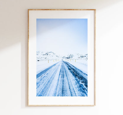 Iceland Print - Iceland Photography Print - Iceland Wall Art - Iceland Poster - Icelandic Roads - Coastal Route - Minimalist - Contemporary