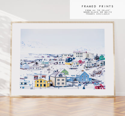 Icelandic Architecture - Iceland Photography Print - Iceland Wall Art - Iceland Poster - Landscape - Architecture - Houses - Stykkishólmur