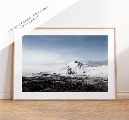 Icelandic Mountain Landscape - Iceland Photography Print - Iceland Wall Art - Iceland Poster - Landscape - Snaefellsnes - Mountain - Winter