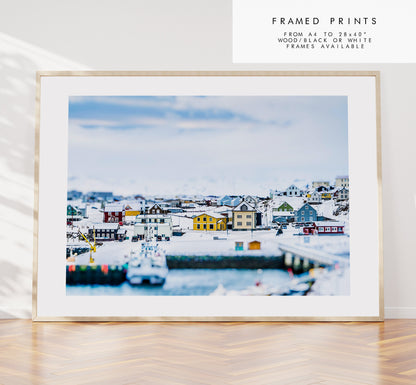 Stykkishólmur Print - Iceland Photography Print - Iceland Wall Art - Iceland Poster - Landscape - Icelandic Houses - Town - Architecture