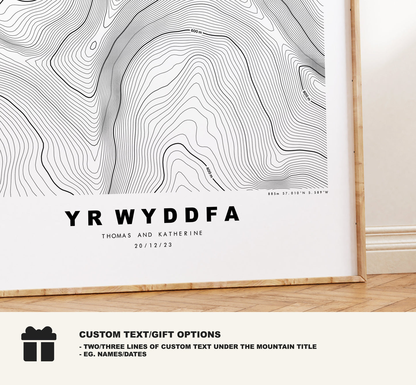 Yr Wyddfa Print - Contour Map - Snowdon Poster - Wales - Topographic Map - Print - Poster - Wall Art - Mt Snowdon Map - Snowdon - Topography