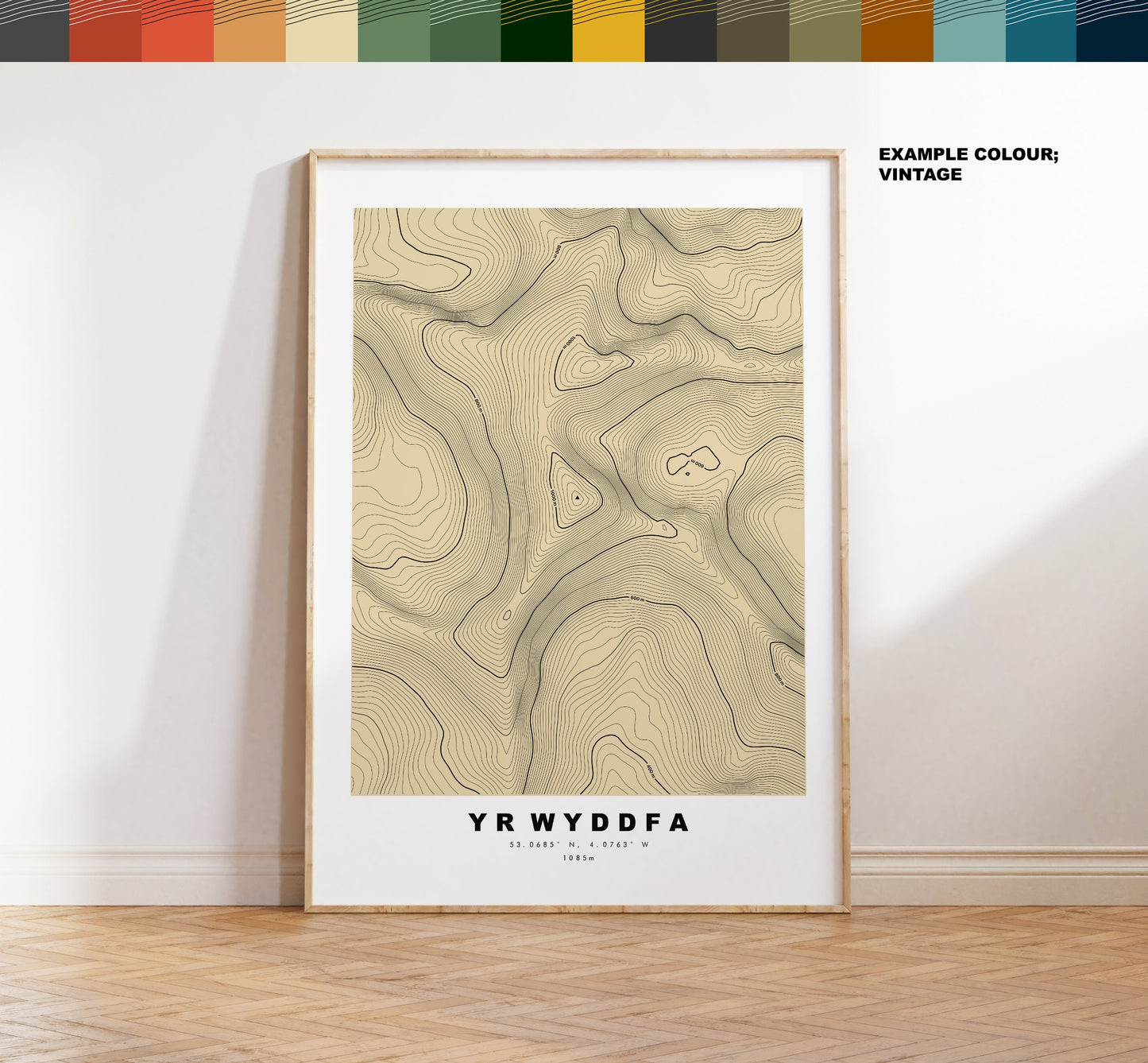 Yr Wyddfa Print - Contour Map - Snowdon Poster - Wales - Topographic Map - Print - Poster - Wall Art - Mt Snowdon Map - Snowdon - Topography