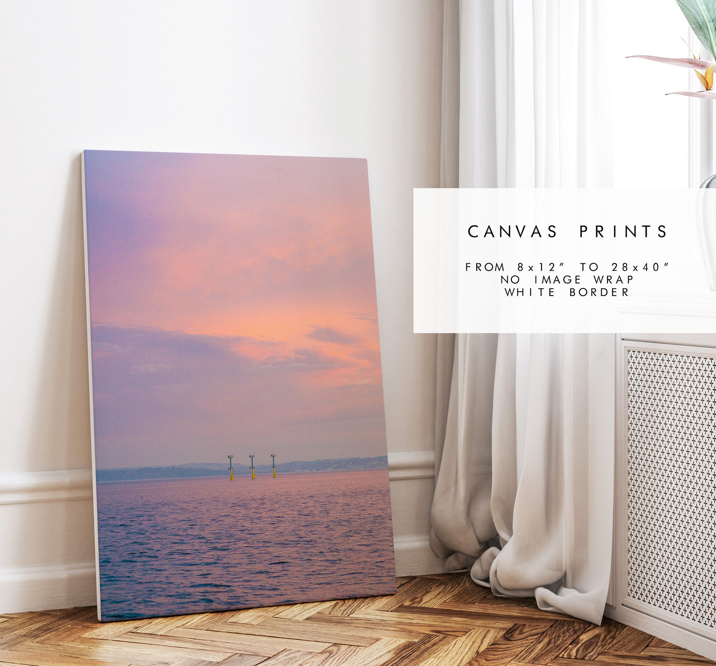 Solent Sunset - Photography Print - Portsmouth and Southsea Prints - Wall Art -  Frame and Canvas Options - Portrait