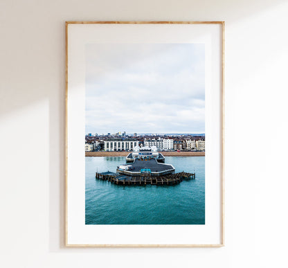 South Parade Pier - Photography Print - Portsmouth and Southsea Prints - Wall Art -  Frame and Canvas Options - Portrait - Aerial