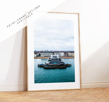 South Parade Pier - Photography Print - Portsmouth and Southsea Prints - Wall Art -  Frame and Canvas Options - Portrait - Aerial