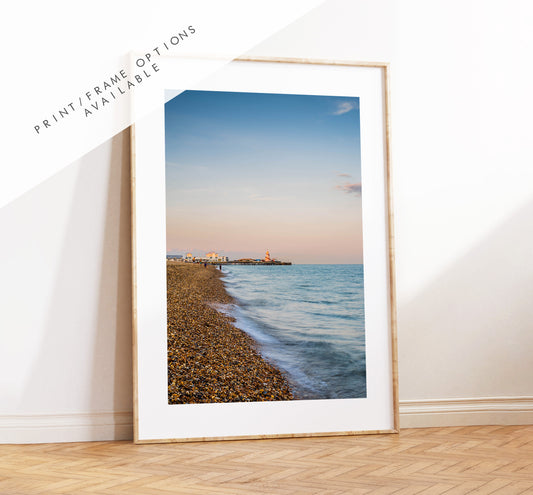 Southsea Beach - Photography Print - Portsmouth and Southsea Prints - Wall Art -  Frame and Canvas Options -  Portrait