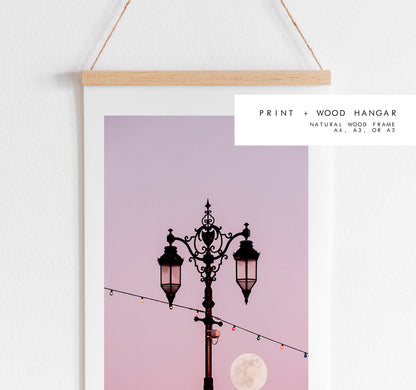 Southsea Pink Moon - Photography Print - Portsmouth and Southsea Prints - Wall Art -  Frame and Canvas Options - Portrait