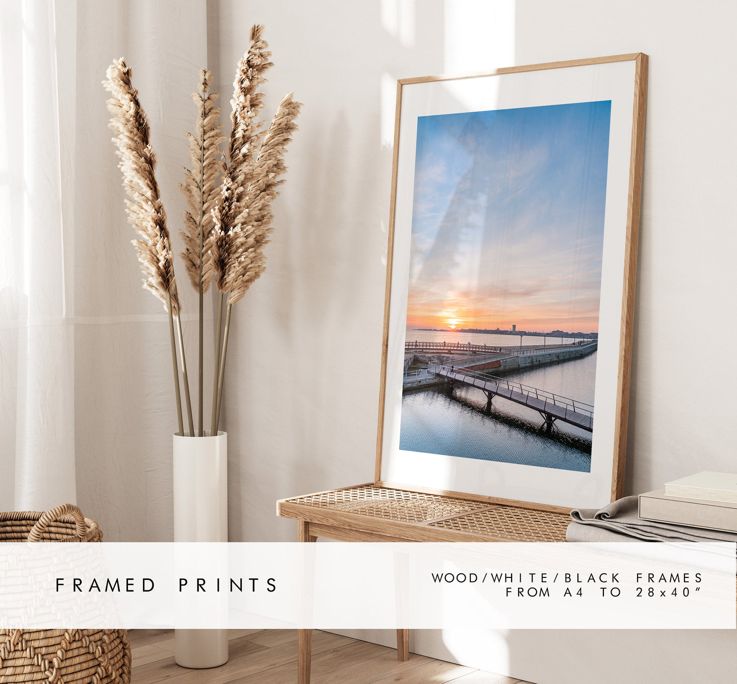 Southsea Sunsets - Photography Print - Portsmouth and Southsea Prints - Wall Art -  Frame and Canvas Options -  Portrait - Aerial