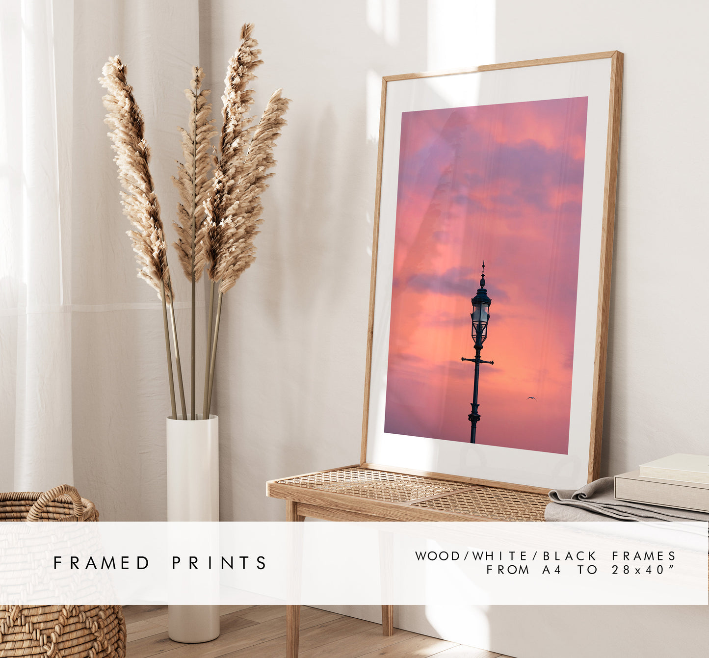 Southsea Sunset - Photography Print - Portsmouth and Southsea Prints - Wall Art -  Frame and Canvas Options - Portrait