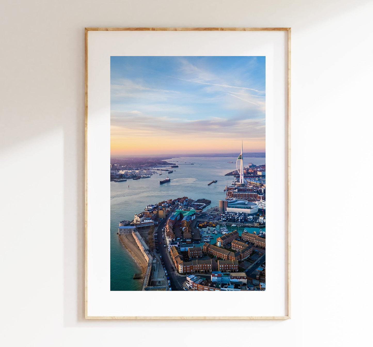 Portsmouth Print -  Photography Print - Portsmouth and Southsea Prints - Wall Art -  Frame and Canvas Options - Portrait - Aerial