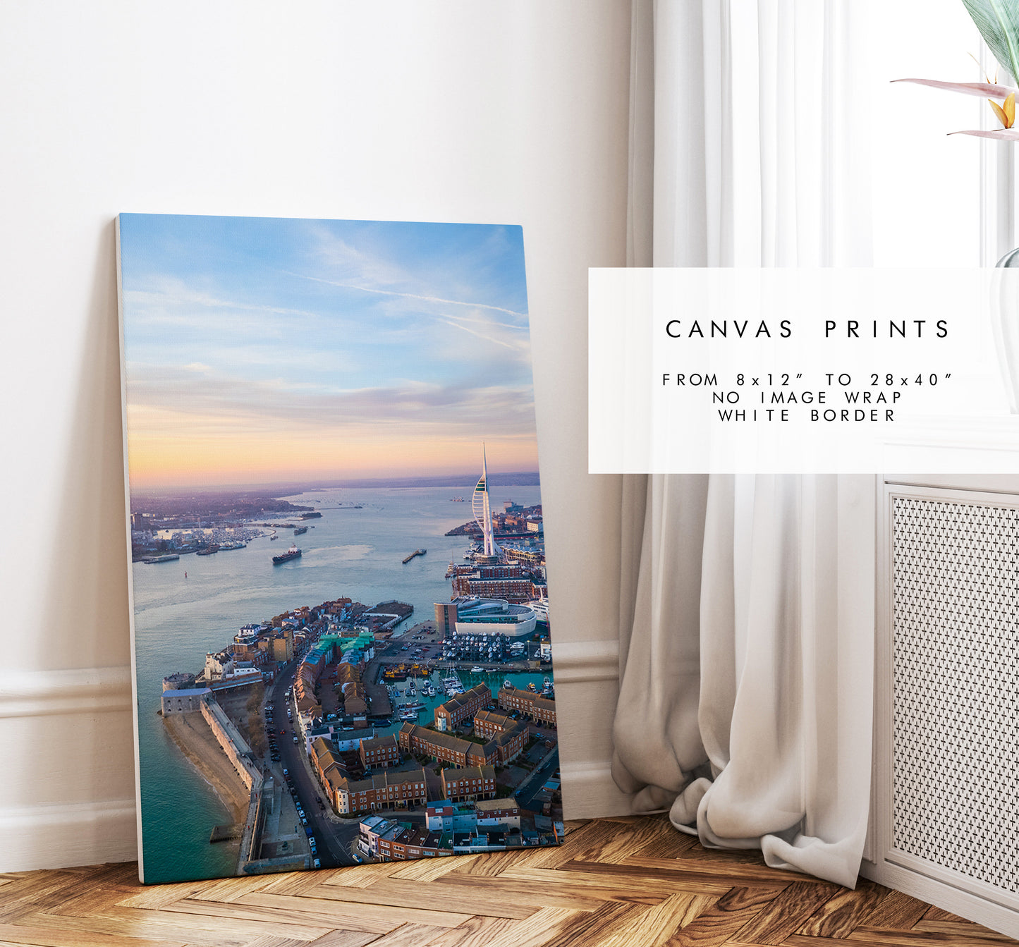 Portsmouth Print -  Photography Print - Portsmouth and Southsea Prints - Wall Art -  Frame and Canvas Options - Portrait - Aerial