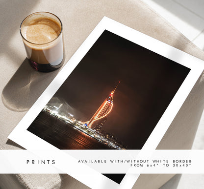 Spinnaker Tower Print - Photography Print - Portsmouth and Southsea Prints - Wall Art -  Frame and Canvas Options - Portrait