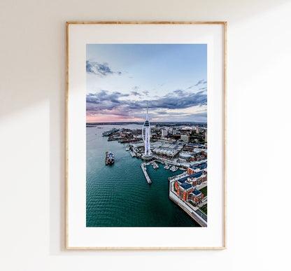 Spinnaker Tower - Photography Print - Portsmouth and Southsea Prints - Wall Art -  Frame and Canvas Options - Portrait