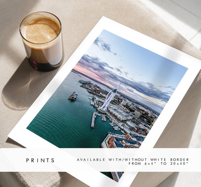 Spinnaker Tower - Photography Print - Portsmouth and Southsea Prints - Wall Art -  Frame and Canvas Options - Portrait