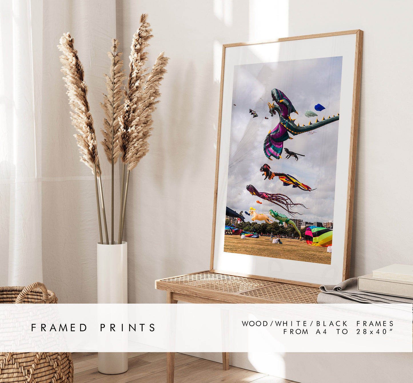 Southsea Kite Festival - Photography Print - Portsmouth and Southsea Prints - Wall Art -  Frame and Canvas Options - Portrait