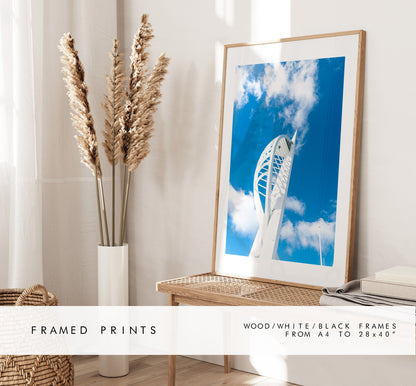 Spinnaker Tower - Photography Print - Portsmouth and Southsea Prints - Wall Art -  Frame and Canvas Options - Portrait