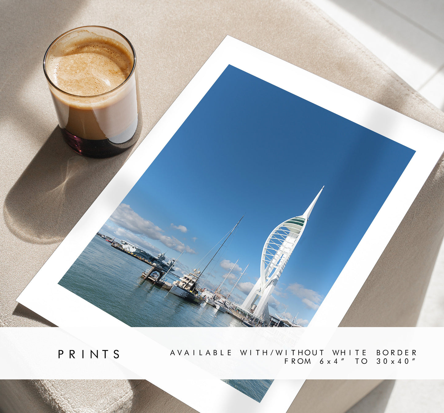 Spinnaker Tower - Photography Print - Portsmouth and Southsea Prints - Wall Art -  Frame and Canvas Options - Portrait