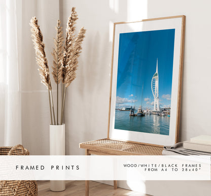 Spinnaker Tower - Photography Print - Portsmouth and Southsea Prints - Wall Art -  Frame and Canvas Options - Portrait