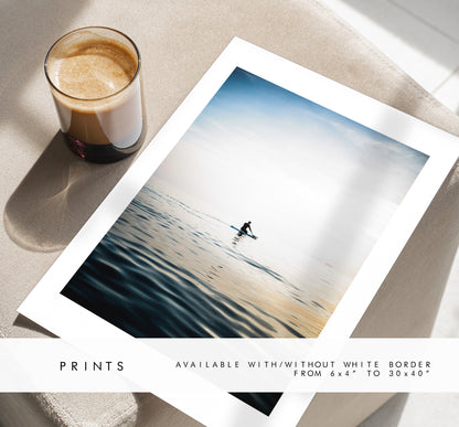 Paddleboarder Print - Photography Print - Portsmouth and Southsea Prints - Wall Art -  Frame and Canvas Options - Portrait