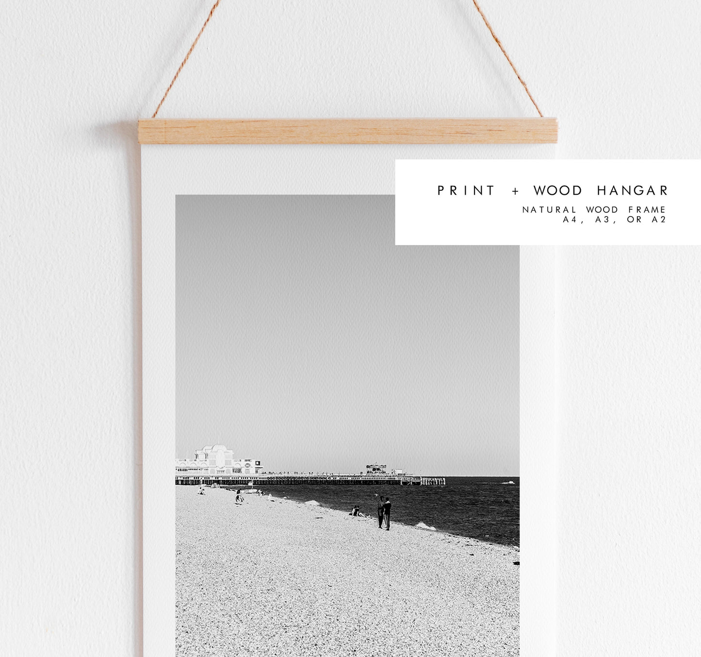 South Parade Pier - Photography Print - Portsmouth and Southsea Prints - Wall Art -  Frame and Canvas Options - Portrait - BW