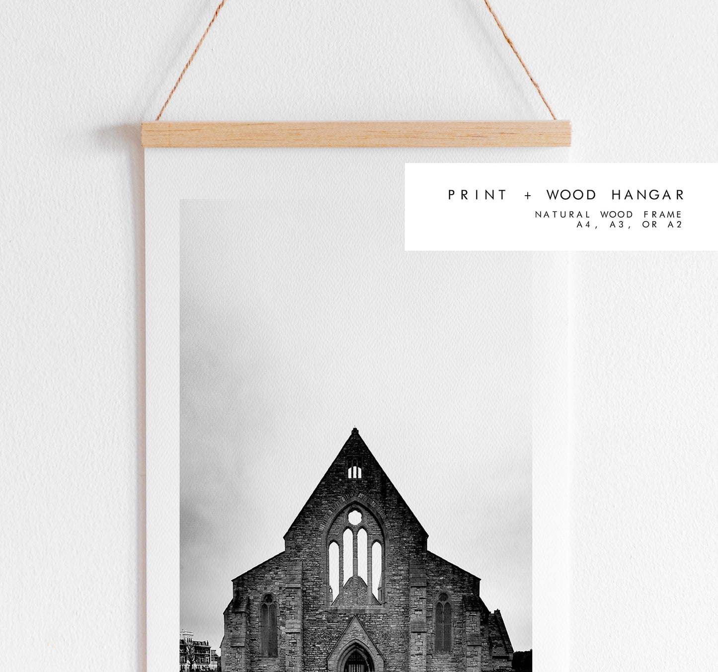 Royal Garrison Church - Photography Print - Portsmouth and Southsea Prints - Wall Art -  Frame and Canvas Options - Portrait - BW