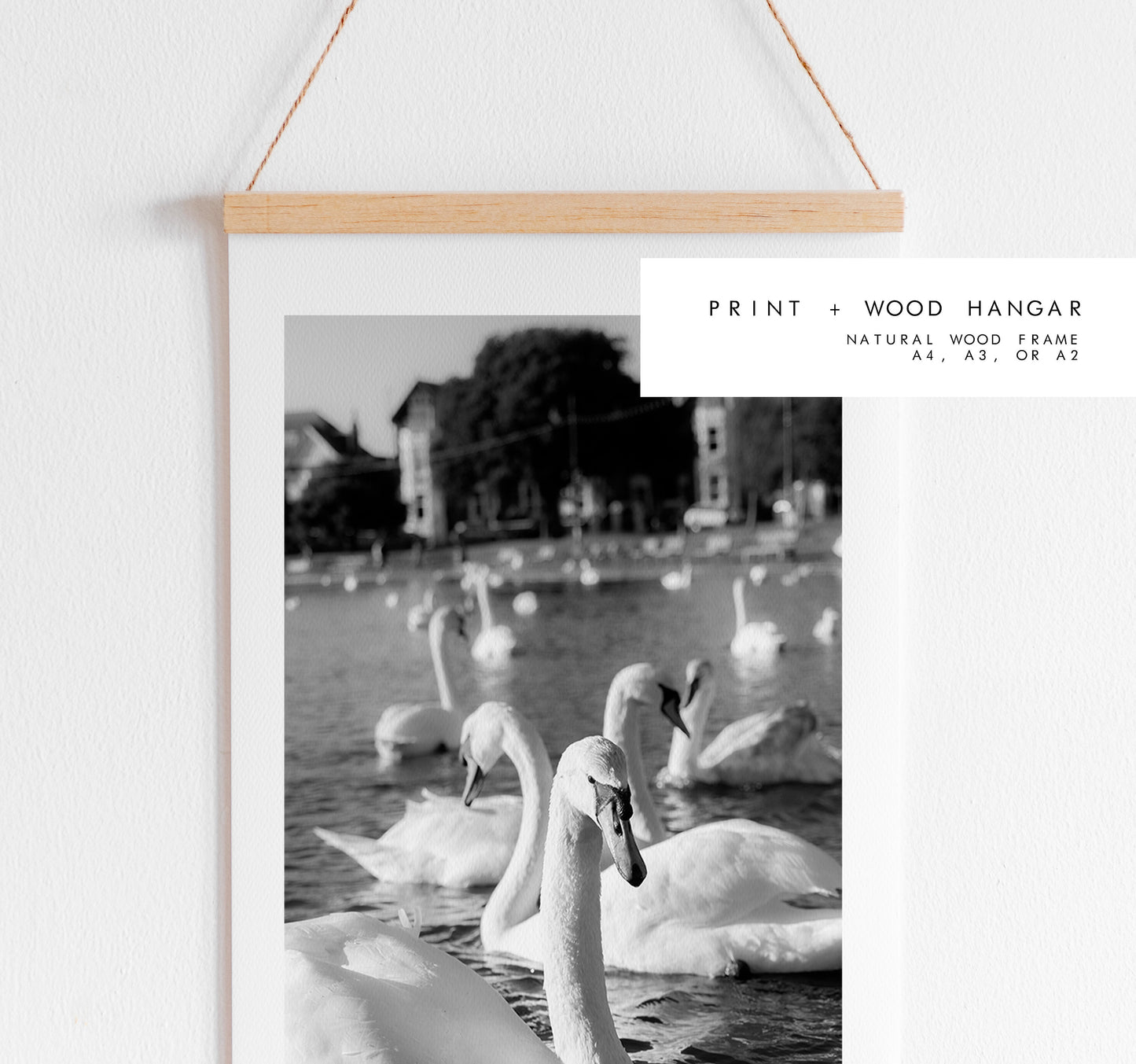 Canoe Lake Print - Photography Print - Portsmouth and Southsea Prints - Wall Art -  Frame and Canvas Options - Portrait - BW