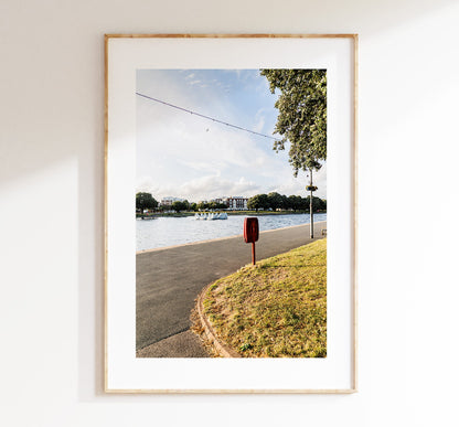 Canoe Lake Print - Photography Print - Portsmouth and Southsea Prints - Wall Art -  Frame and Canvas Options - Portrait