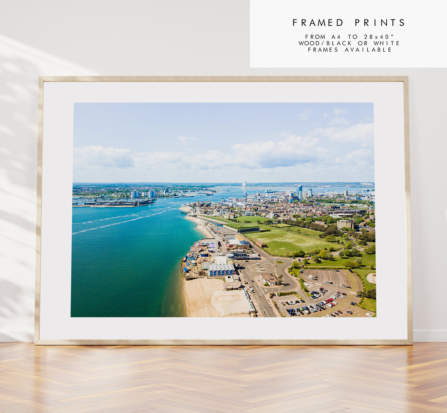 Portsmouth Print - Photography Print - Portsmouth and Southsea Prints - Wall Art -  Frame and Canvas Options - Landscape - Aerial