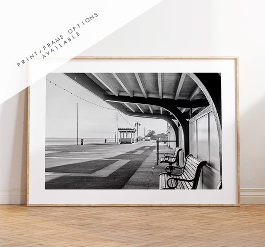 Southsea Promenade - Photography Print - Portsmouth and Southsea Prints - Wall Art -  Frame and Canvas Options - Landscape - BW